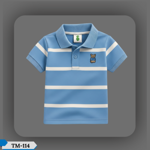TM-114, Sky Step Cotton Polo T-Shirt For Kids
