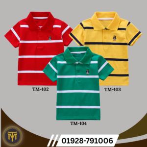 TM-102, 103, 104, Cotton Polo T-Shirt For Kids (Combo)