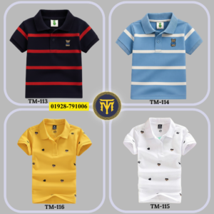 TM-113, 114, 115, 116, Cotton Polo T-Shirt For Kids (Combo)