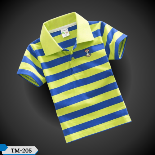 TM-205, Lemon-Step Cotton Polo T-Shirt For Kids